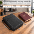 Timber Book Protector Black Full Grain Leather Book Cover Protective Case for Bibles ...