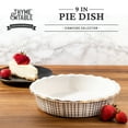 thumbnail image 3 of (4 pack) Thyme & Table 9" Ceramic Pie Dish - Black & White Crosshatch, 3 of 6