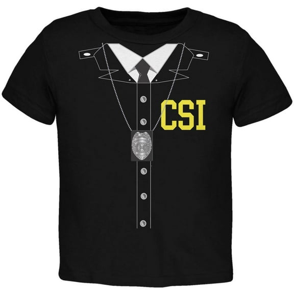Halloween Crime Scene Investigator Costume Black Toddler T-Shirt - 3T