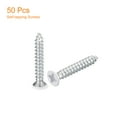 thumbnail image 3 of Tornillos blancos ST3x20mm, tornillos autorroscantes, paquete de 50, tornillos de cabeza plana Phillips para trabajos en madera, 3 of 5