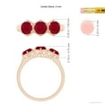 thumbnail image 5 of ANGARA Natural Aeon Art Deco Three Stone 1.8 ct Ruby Hexagonal Engagement Ring in 14K Rose Gold for Women (Size-5mm) | July Birthstone, Anniversary, Jewelry Gift for Women | Natural Ruby Ring, 5 of 9