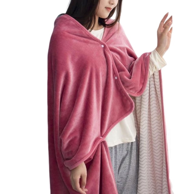 Billuyoard Manta para dormir de 70x130cm, edredón para siesta de Color sólido, cama de viaje de franela de doble capa, baño interior y cómodo para Juegos de accesorios de baño Rojo Billuyoard HA066005-02