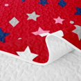 thumbnail image 5 of Manfei Geometric Stars Rhombus Twin Quilt Set,Cute Cartoon Themed Twin Coverlet Set,Red,Black Reversible,2pcs,1 Bedspread and 1 Pillowcase, 5 of 7
