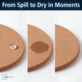 thumbnail image 6 of Mainstays Round Cork Trivet Set, Heat Resistant for Kitchen 7.5" Diameter 2 Pack - Natural, 6 of 10