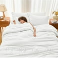 thumbnail image 3 of 7-Piece King Light Grey Soft Comforter Set, All Season Bed in a Bag with Sheets & Pillowcases, 3 of 10