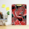 thumbnail image 6 of FMSHPON Dragon Flower Floral Red Clipboard Hardboard Wood Nursing Clip Board and Pull for Standard A4 Letter 13x9 inches, 6 of 8