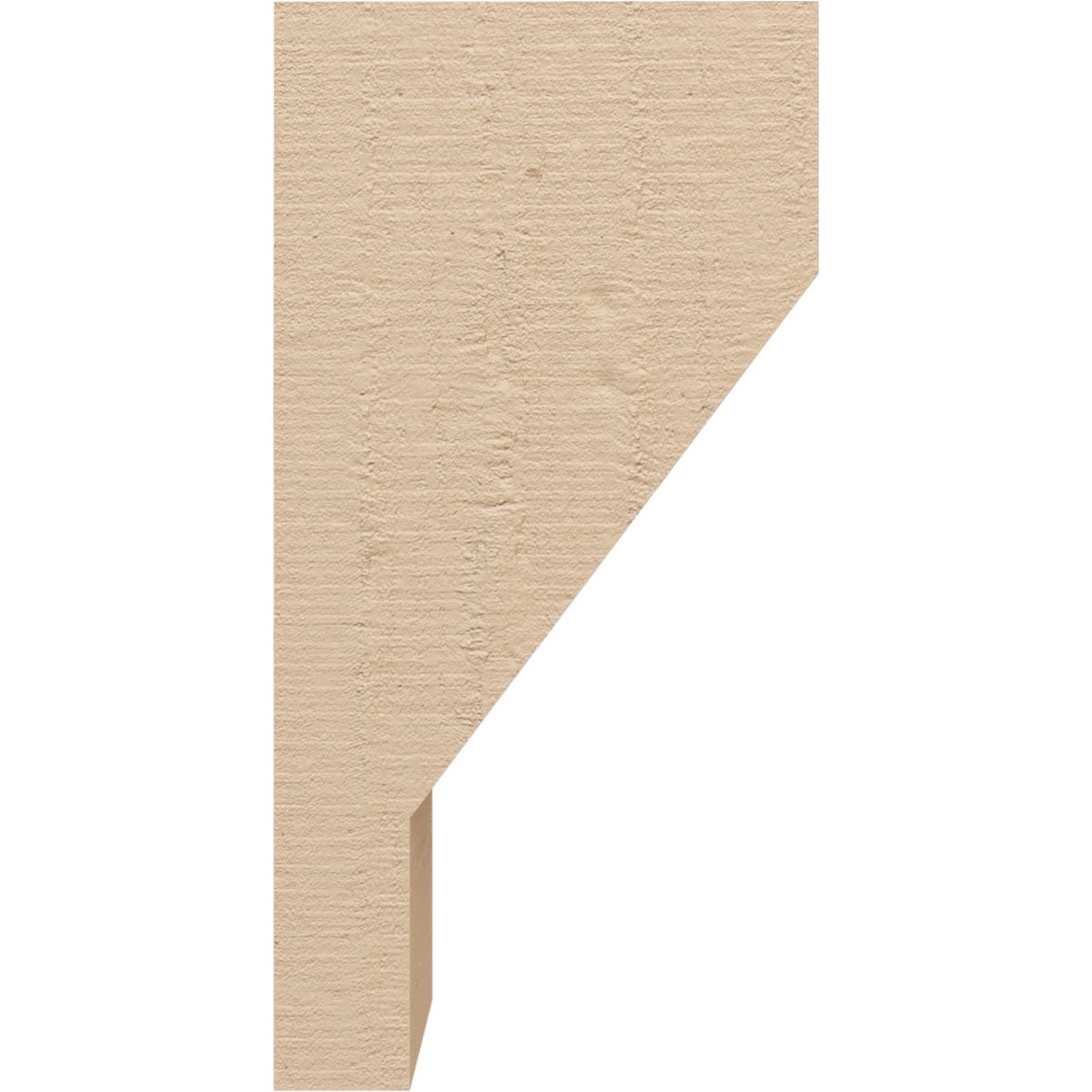 6"W x 6"D x 12"H Wide Clemmons Rough Cedar Woodgrain TimberThane Corbel, Primed Tan