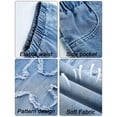 thumbnail image 4 of Girls Jeans Denim High Waisted Leg Denim Pants Button Jeans Summer Clothes for Teen Girls Age 5-14 Years, 4 of 5