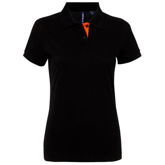 Asquith & Fox Womens Short Sleeve Contrast Polo Shirt