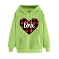 thumbnail image 3 of VBTAPA Kangaroo Pocket Hoodies for Women 2025 Valentine's Day Heart Print Hooded Sweatshirt Teen Girls Loose Casual Street Hoodie Y2K Hoody Tops Green M, 3 of 6