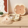 thumbnail image 5 of TISHITA Appetizer Platter Dried Fruit Tray Snack Serving Plate Dishes Candy and Nut Serving Platter for Cakes Home Table Dinner Table Orange Handle, 5 of 7
