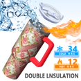 thumbnail image 5 of OBREWU Pioneer Flower Tumbler with Handle and Lid,40oz Pioneer Flower Double Wall Vacuum Insulated Tumbler,Pioneer Flower Cups Gift for Women and Men, 5 of 7