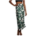 thumbnail image 2 of Jsaierl Women's Camouflage Print Satin Maxi Skirt, High Waist Flowy Mermaid Skirt, Casual Streetwear Long Skirt for Daily Wear, 2 of 7