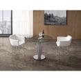thumbnail image 2 of Casabianca Furniture Suzzie Counter 180 Swivel Arm Bar Stool in White PU-Leather, 2 of 7