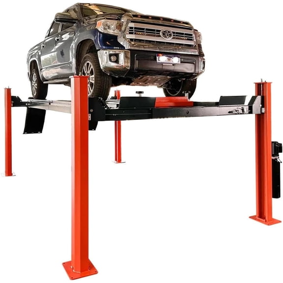 HPDAVV 15,000 lbs 4-Post Car Lift, 220V Extra Tall & Wide Parking and Storage Auto Lift with 77" Max Height, 4HP Heavy-Duty Hydraulic System for Garage, Parking, 36 Months Parts Warranty