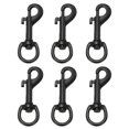 thumbnail image 1 of Uxcell 6 Pcs Clips à Pression Pivotants pour Drapeau, Crochets en Alliage Robustes de 2,7 Pouces, Noir, 1 of 6