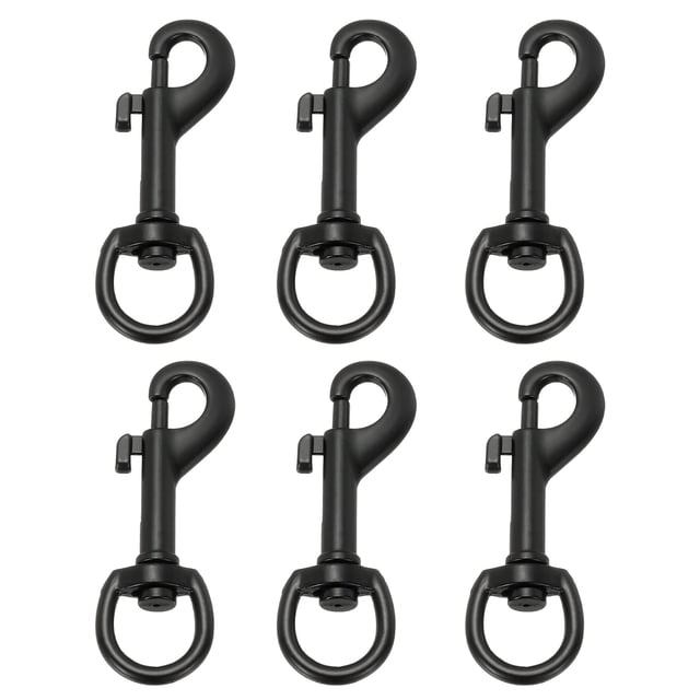 Uxcell 6 Pcs Clips à Pression Pivotants pour Drapeau, Crochets en Alliage Robustes de 2,7 Pouces, Noir