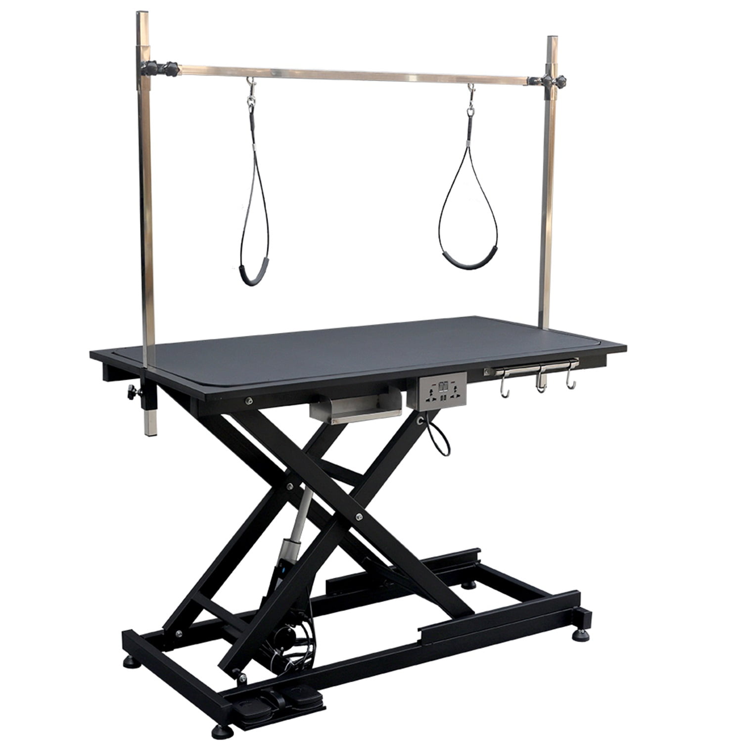 Pefilos 50" Heavy Duty Electric Lifting Pet Dog Grooming Table for Large Dogs with Powerful Motor 110V/220V Professional Hydraulic Drying Table, Height Adjust from 8" up to 36'', Black Pefilos 50" Heavy Duty Electric Lifting Pet Dog Grooming Table for Large Dogs with Powerful Motor 110V/220V Professional Hydraulic Drying Table, Height Adjust from 8" up to 36'', Black