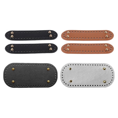 

6pcs Knitting Handmade Shoulder Bag Nail Bottom DIY Weaving Bag Insert Cushion Base Bag Making Accessories Black