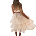 thumbnail image 3 of Robes en Tulle pour Femmes Robe Blanche Sans Bretelles Robe Fluide en Maille Courte Longue Robe de Soirée Robes de Retour à la Maison, 3 of 7