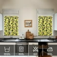 thumbnail image 4 of 3 PCS Avocado Print Kitchen Curtains Set - Green Fruit Pattern Tier Curtains with Valance (54x18 + 27.5x36 Inch), Cute Kawaii Design, Rod Pocket Window Treatments, 4 of 5