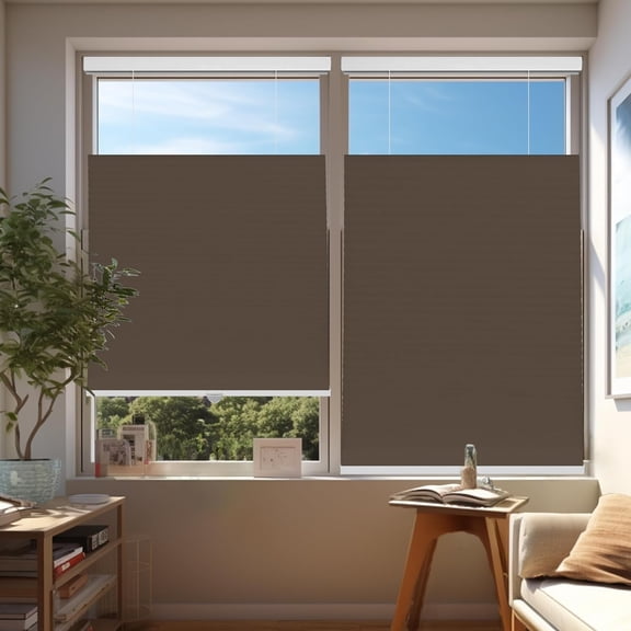 Chicology Brown Light Filtering Cordless Top Down Bottom Up Cellular Shades 19 in. W x 48 in. L