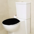 thumbnail image 3 of MERRYHAPY Comfort Toilet Bowl Seat Lid 1Set Black Polyester Dustproof, 3 of 6
