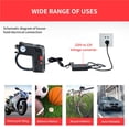 thumbnail image 3 of Inflador De Neumáticos Dc 12V Bomba De Compresor De Aire Eléctrica Portátil 80W Bomba De Aire De Coche Inflador De Herramientas De Emergencia Para Coche Motocicletas Bicicleta Serendint VI008747-00, 3 of 6