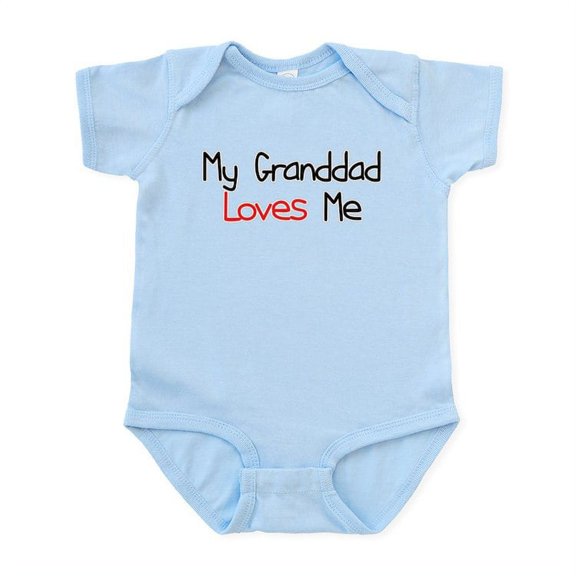 CafePress - My Granddad Loves Me Infant Bodysuit - Baby Light Bodysuit, Size Newborn - 24 Months