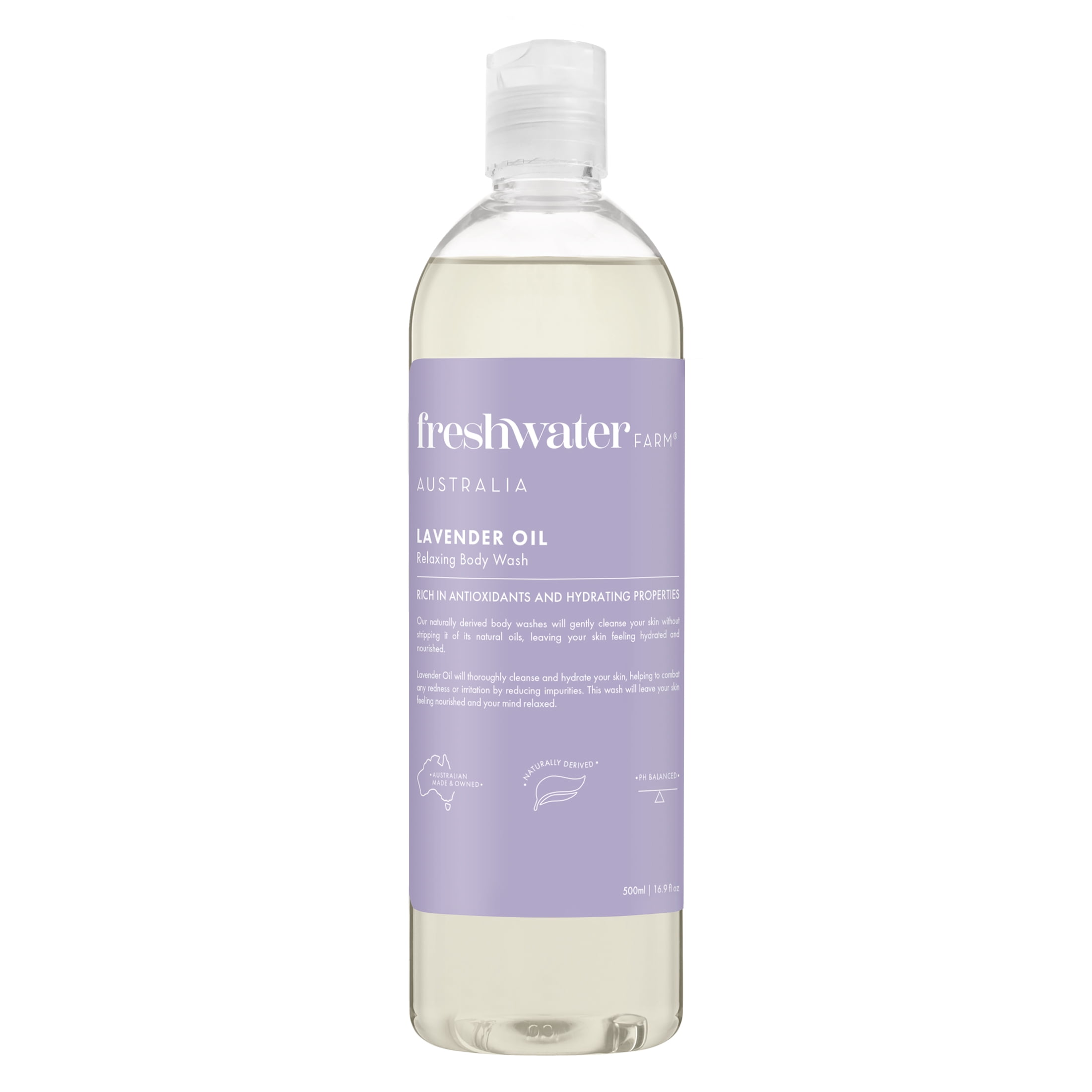 (2 pack) Freshwater Farm Lavender Oil Natural Body Wash for all skin types16.9fl oz