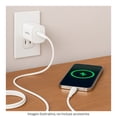 thumbnail image 2 of Combo Onn Cargador de Pared y Cable Tipo C a Tipo C 20W Power Delivery Blanco, 2 of 4