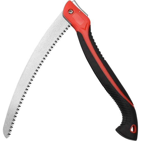 HX-CQHY Heavy Duty Folding Pruning Saw with SK5 Curved Blade for Gardening and Landscaping, 12"