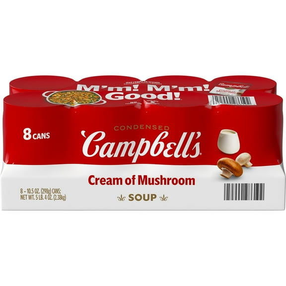Campbell's Condensed Cream of Mushroom Soup, 10.5 oz Can (8 Pack)