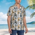 thumbnail image 2 of Lsque Llama and Cactus1 pattern Hawaiian Shirt for Men, Unisex Summer Beach Casual Short Sleeve Button Down Shirts-X-Large, 2 of 9
