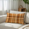 thumbnail image 6 of Orange Checked Fall Throw Pillow Cover 16 x 24 Inch Decorative Pillow Cover Thanksgiving Buffalo Plaid Lumbar Pillowcase Seasonal Rectangle Cushion Case for Couch Sofa Bed Living Room, 6 of 9