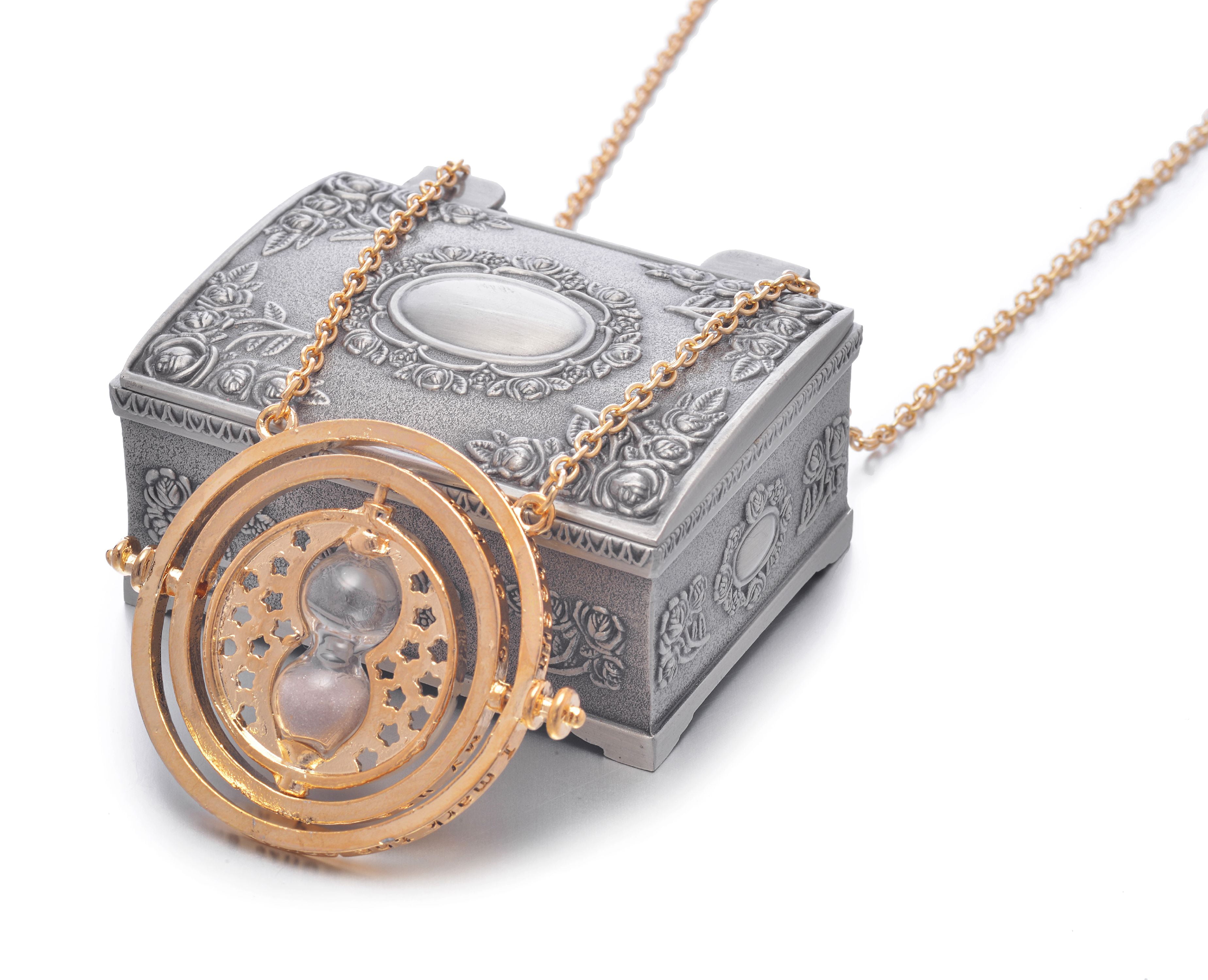 Metal Time Turner Special Rotating Necklace