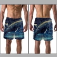 thumbnail image 3 of luoweisi Men's Beach Shorts Quick Dry Swim Trunks with Mesh Lining Whale M, 3 of 5