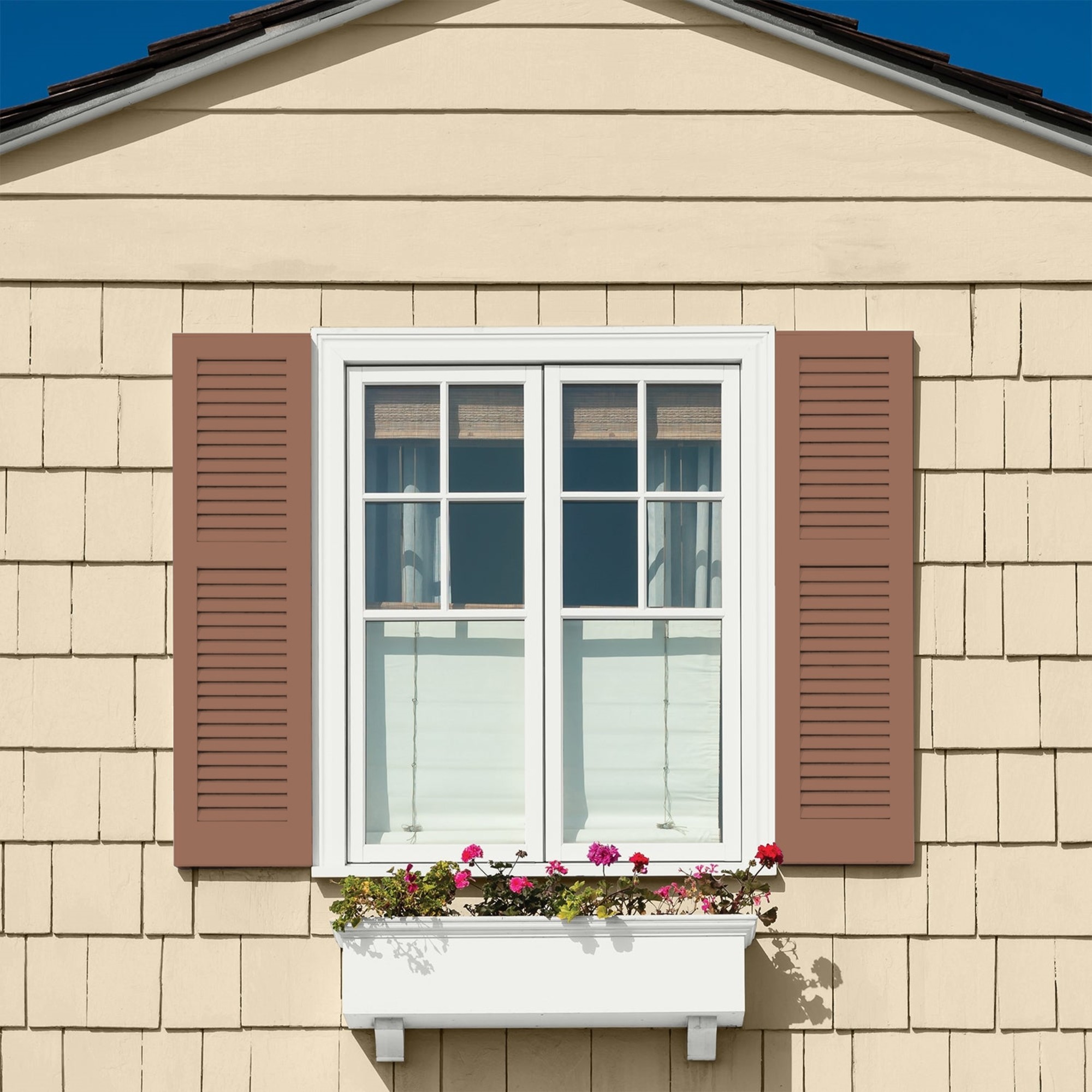 Glidden HEP Prairie Fire / Beige Satin Exterior Paint with Primer, 1 Gallon