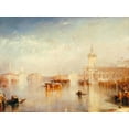 thumbnail image 2 of Turner, William  32x25 Gold Ornate Wood Framed with Double Matting Museum Art Print Titled - The Dogana - San Giorgio - Citella - from the Steps of the Europa, 2 of 4