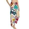 thumbnail image 6 of Salouo London Symbols Print Women's Pajama Pants Casual Loose Sweatpants PJs Flowy Pants Drawstring Palazzo for Women Wide Leg Pants Lounge Pajama -Large, 6 of 8