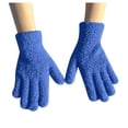 thumbnail image 2 of Ajshakl Womens Gloves For Cold Weather, Men'S And Women'S Winter Thick Warm Cold Knitted Solid Color Velvet Gloves, Blue, 2 of 2