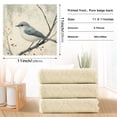 thumbnail image 3 of 6 Pieces of Kitchen Towels 11x11Inch Kitchen Dish Cloths Kitchen Dish Towels Reuseable Cleaning Cloths Blue Painting Bird, 3 of 9