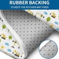 thumbnail image 4 of Excavator and Sun White Pattern 3 Piece Bathroom Rug Set, Non Slip Absorbent Bath Mats with U-Shaped Contour Rug and Toilet Lid Cover, 4 of 5