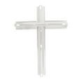 thumbnail image 1 of Almencla Parasol de Patio Extérieur Base Croisée Support de Remplacement pour Terrasse Cour Table Blanc, 1 of 8