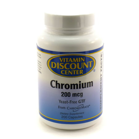 Chrome 200 mcg par ChromeMate Vitamin Discount Center - 200 Capsules