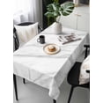 thumbnail image 6 of Marble Table Cloth, Modern Grey White Rock Monochrome Simple Waterproof Tablecloth for Rectangle Tables, Reusable Washable Fabric Table Cover for Restaurant Kitchen Dining Tables 54"x108", 6 of 6