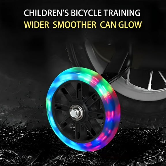 BESTSKY Training Wheel Replacement 12/14/16/18/20 Inch Wheels With Flashing Lights 1 Pair
