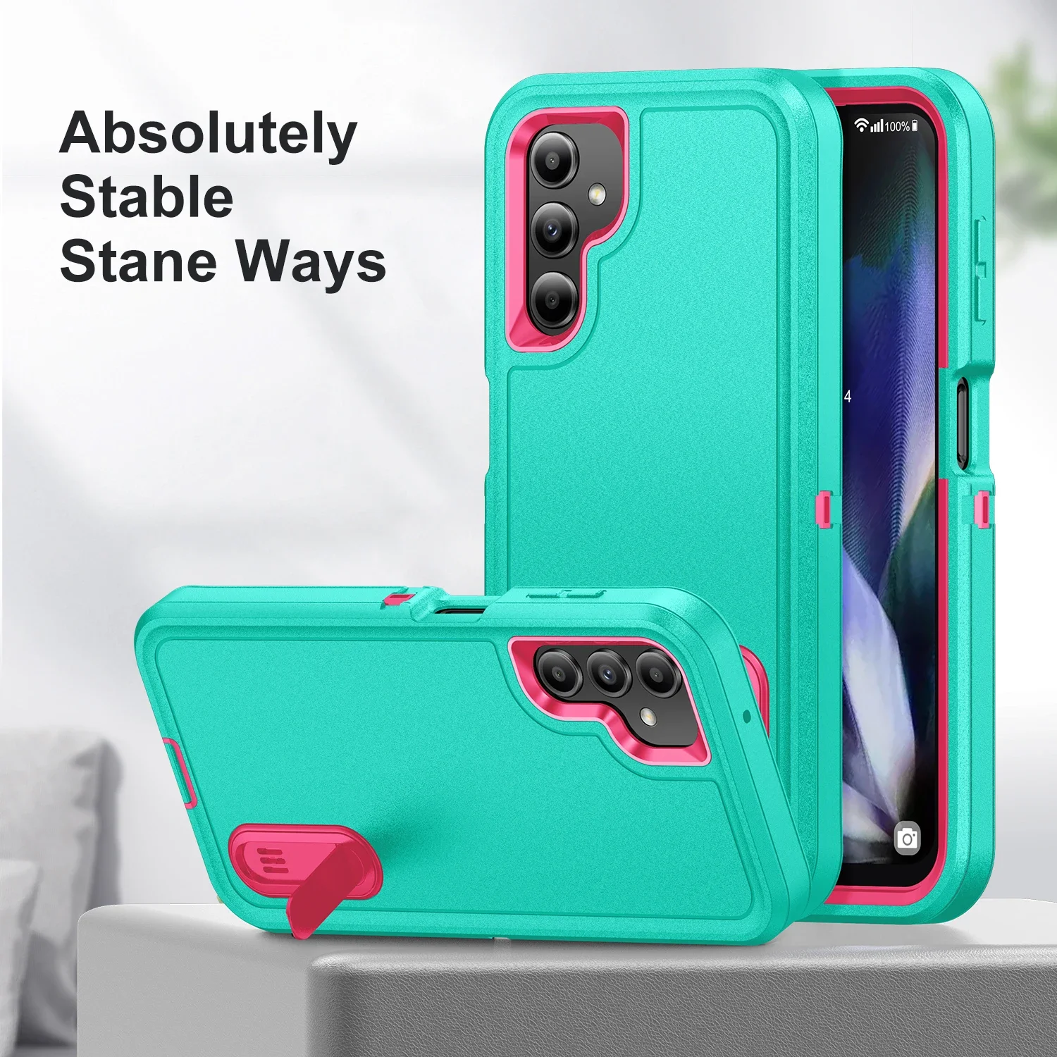 Otter Anti-Shock Box Rugged Cover for Samsung Galaxy S25 S24 S23 Ultra S22 Plus FE A56 A36 A26 A16 A06 Stand Armor Phone Case