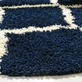 thumbnail image 4 of SAFAVIEH Dallas Logan Geometric Shag Area Rug, Navy/Ivory, 6' x 6' Round, 4 of 6