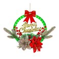 thumbnail image 1 of Billuyoard de Navidad LED elegante y elegante para cualquier puerta de entrada, de Navidad para puerta de entrada abatible Kits de decoración para fiestas flor roja, 1 of 6